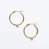 Gold Vermeil Medium Hoop With Three Dots sold by Silver Lotus