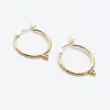 Gold Vermeil Medium Hoop With Three Dots sold by Silver Lotus