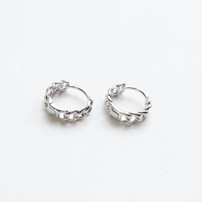 Flat Chain Hoops sold by Silver Lotus