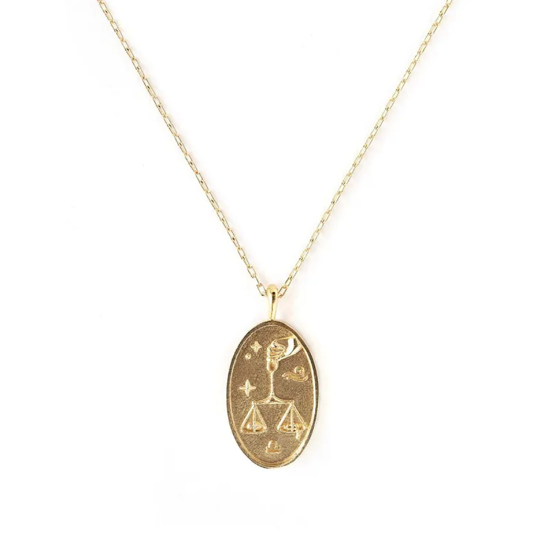 Libra Zodiac Necklace sold by Silver Lotus