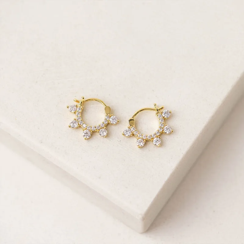 Gold Talia Hoop Earrings sold by Silver Lotus