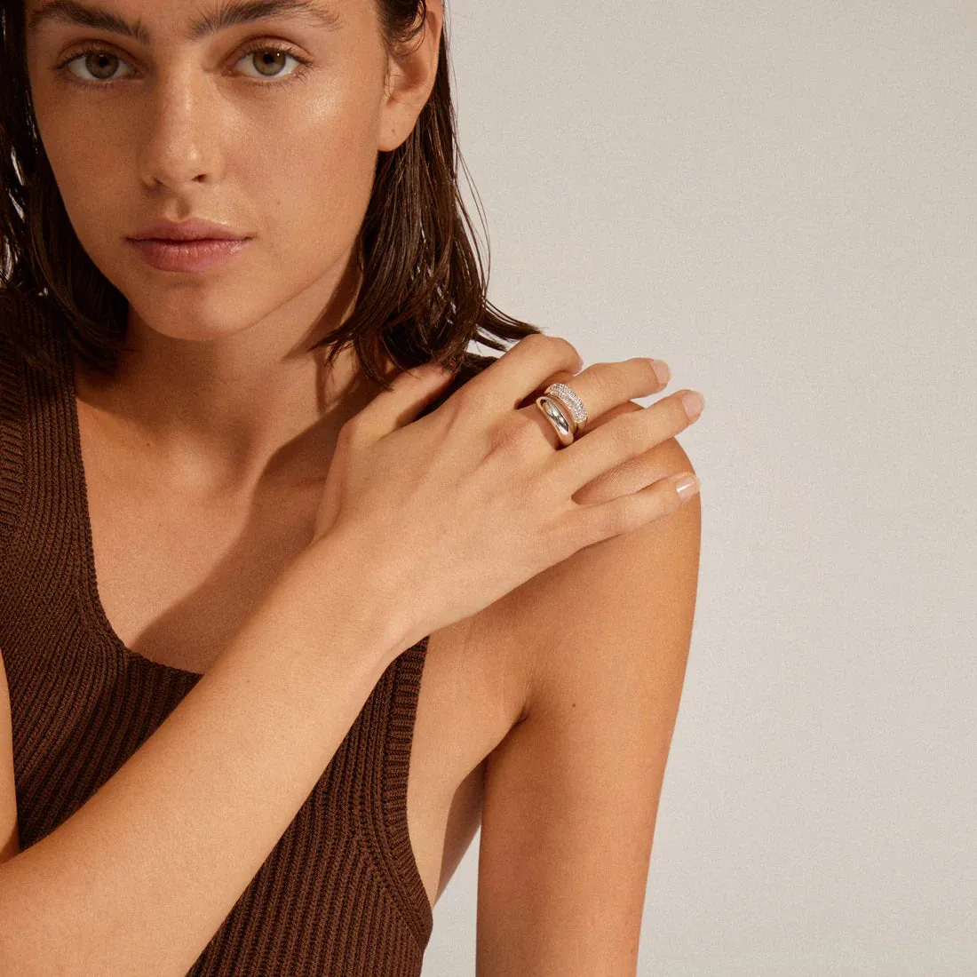 Learn Silver Plated Crystal Ring Set sold by Silver Lotus product image thumbnail 3