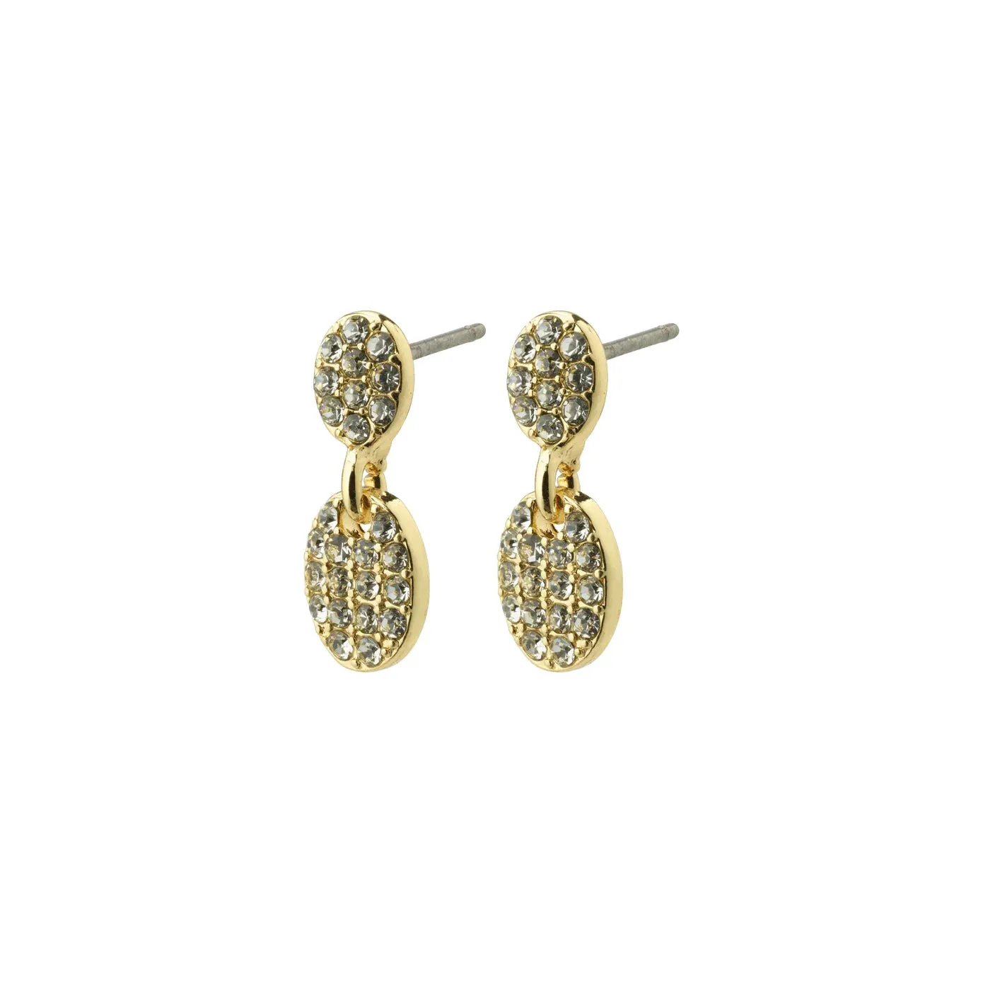 Beat Gold Plated Crystal Studs sold by Silver Lotus