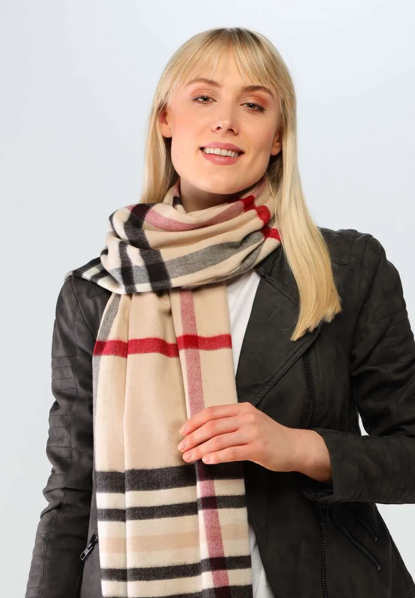 Thick Plaid Large Cashmink Scarf sold by Silver Lotus product image thumbnail 4
