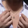 Gold Vermeil Mother of Pearl Butterfly Disc Necklace sold by Silver Lotus