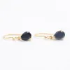 Black Onyx Gold Vermeil Teardrop Earrings sold by Silver Lotus