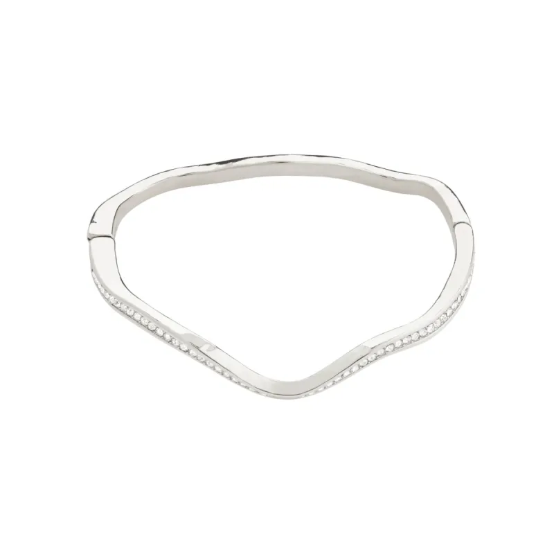 True Silver Plated Crystal Bangle sold by Silver Lotus