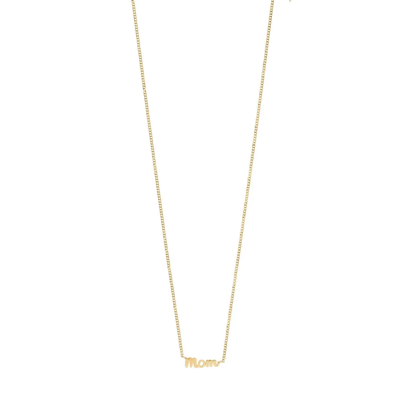 Mom Script Gold Plated Necklace sold by Silver Lotus