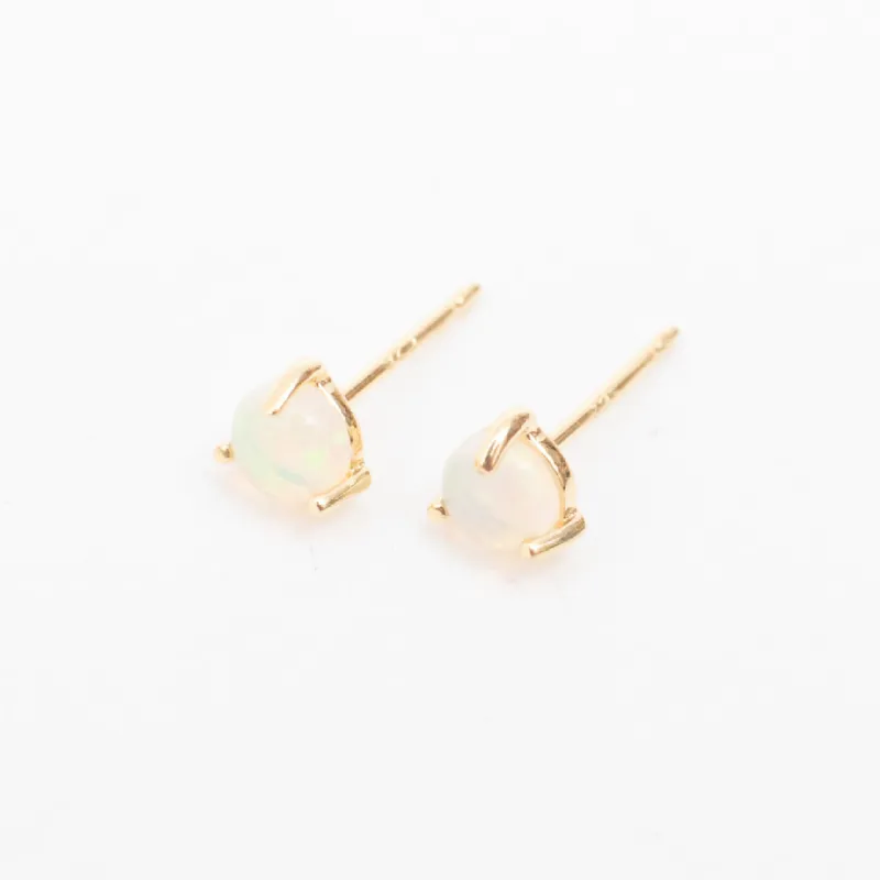 Gold Vermeil Medium Opal Prong Set Studs sold by Silver Lotus