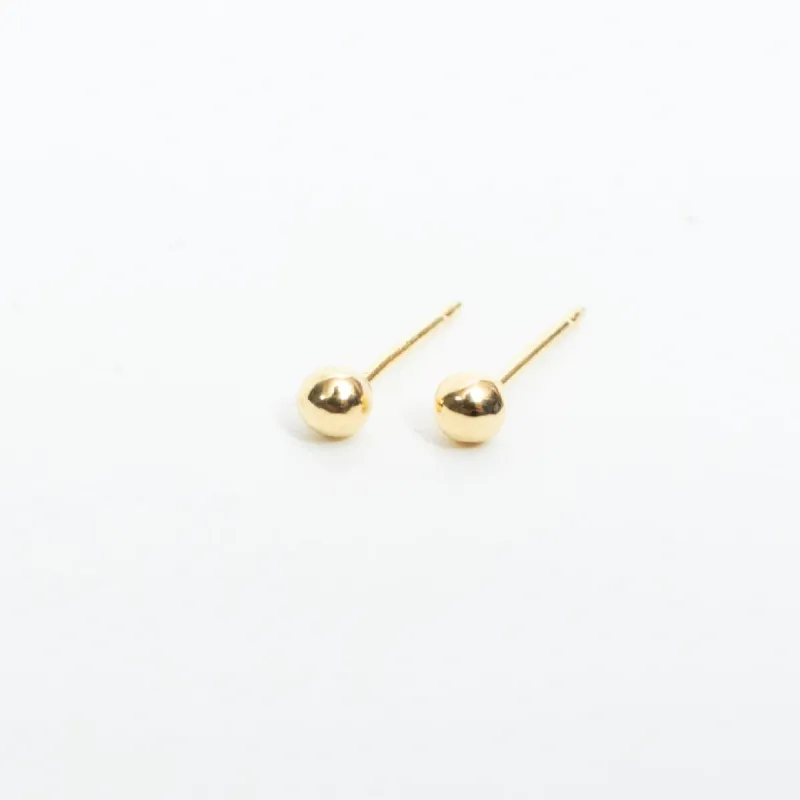 Gold Vermeil Medium Ball Studs sold by Silver Lotus