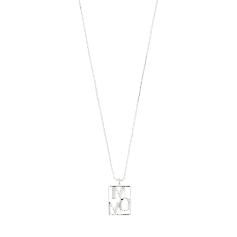 Mom Tag Silver Plated Necklace sold by Silver Lotus