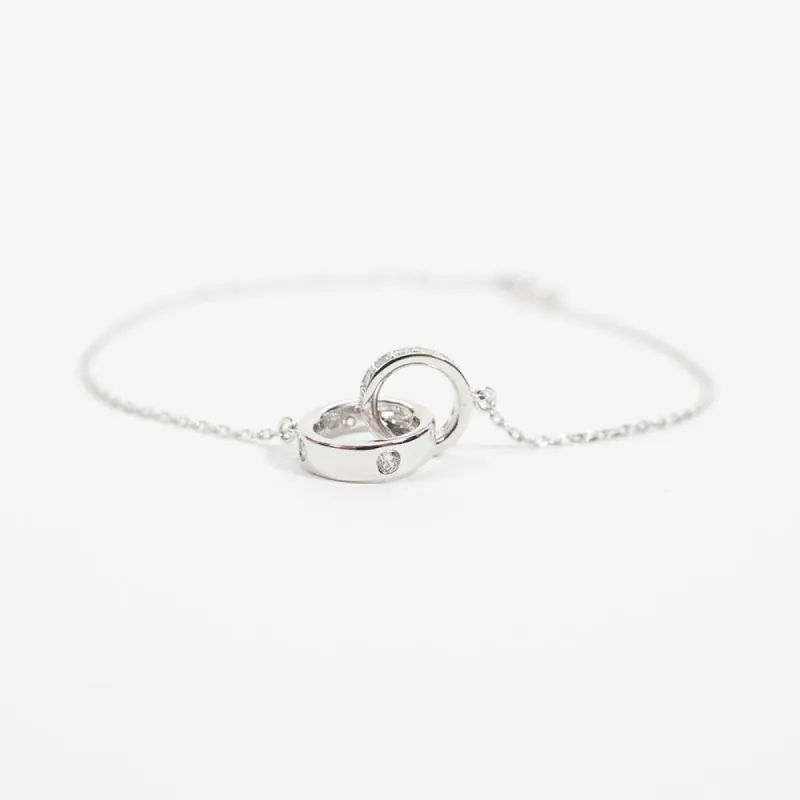 Interlocking CZ Circles Bracelet sold by Silver Lotus
