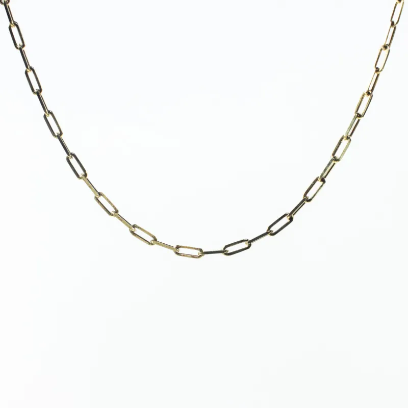 Gold Plated Paperclip Chain sold by Silver Lotus