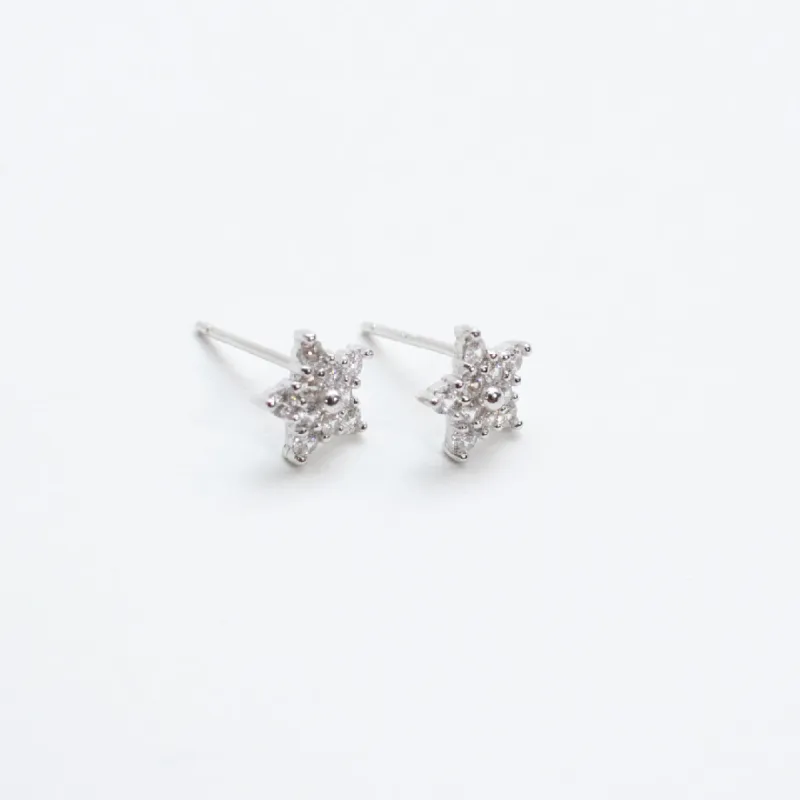 Silver Star Multi Crystal Studs sold by Silver Lotus