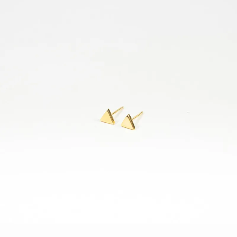 Gold Vermeil Triangle Studs sold by Silver Lotus