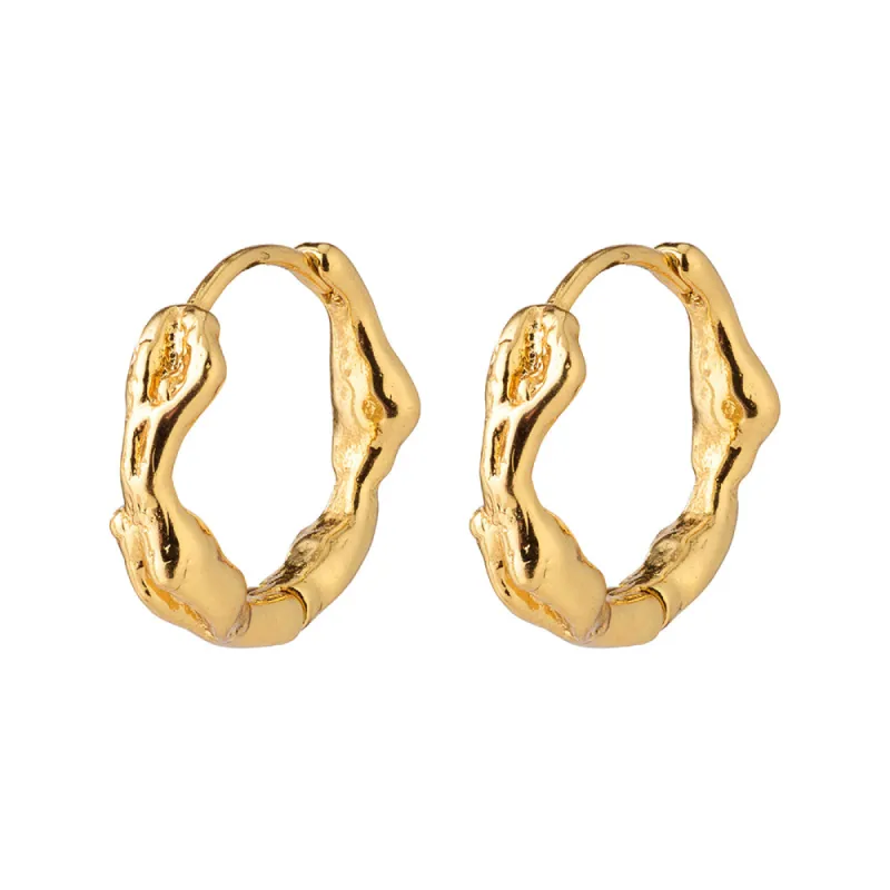 Zion Gold Plated Hoops sold by Silver Lotus