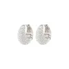 Focus Silver Plated Crystal Hoops sold by Silver Lotus