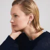 Focus Silver Plated Crystal Hoops sold by Silver Lotus