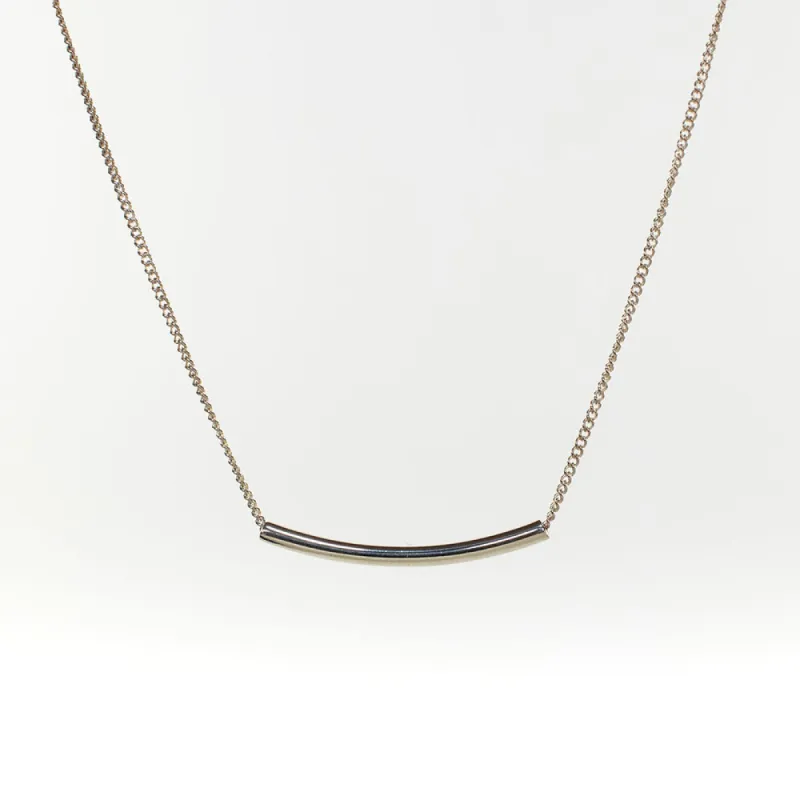 Silver Curved Kebaikan Necklace sold by Silver Lotus