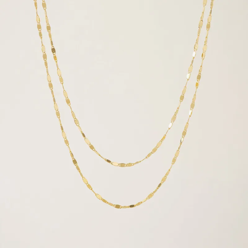 Gold Plated Cleo Layered Necklace sold by Silver Lotus