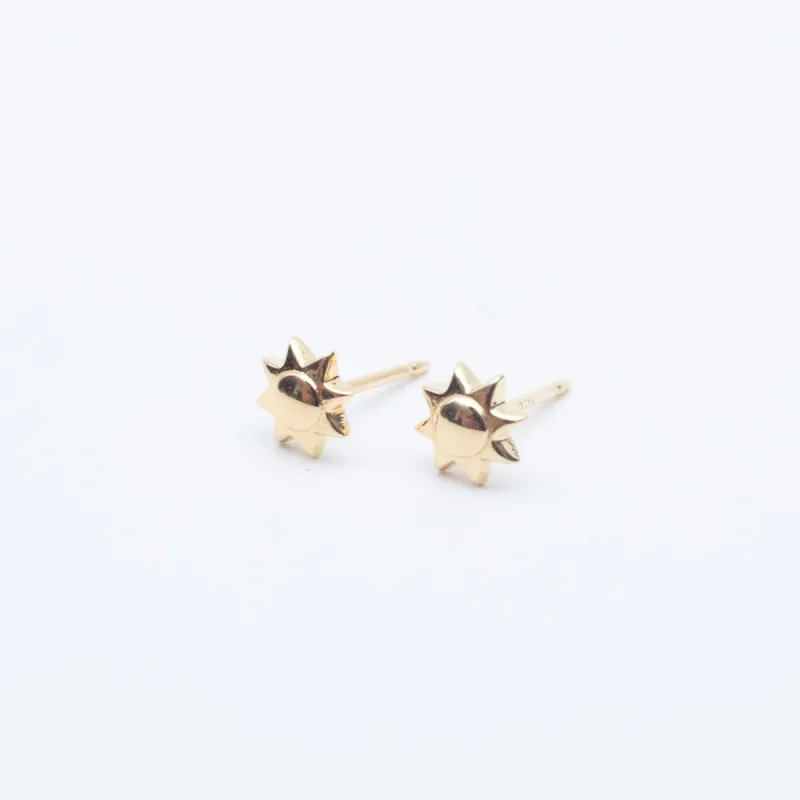 Gold Vermeil Sun Studs sold by Silver Lotus