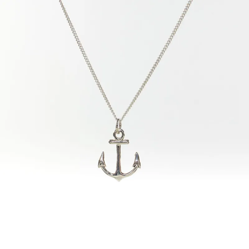 Silver Havana Anchor Necklace sold by Silver Lotus