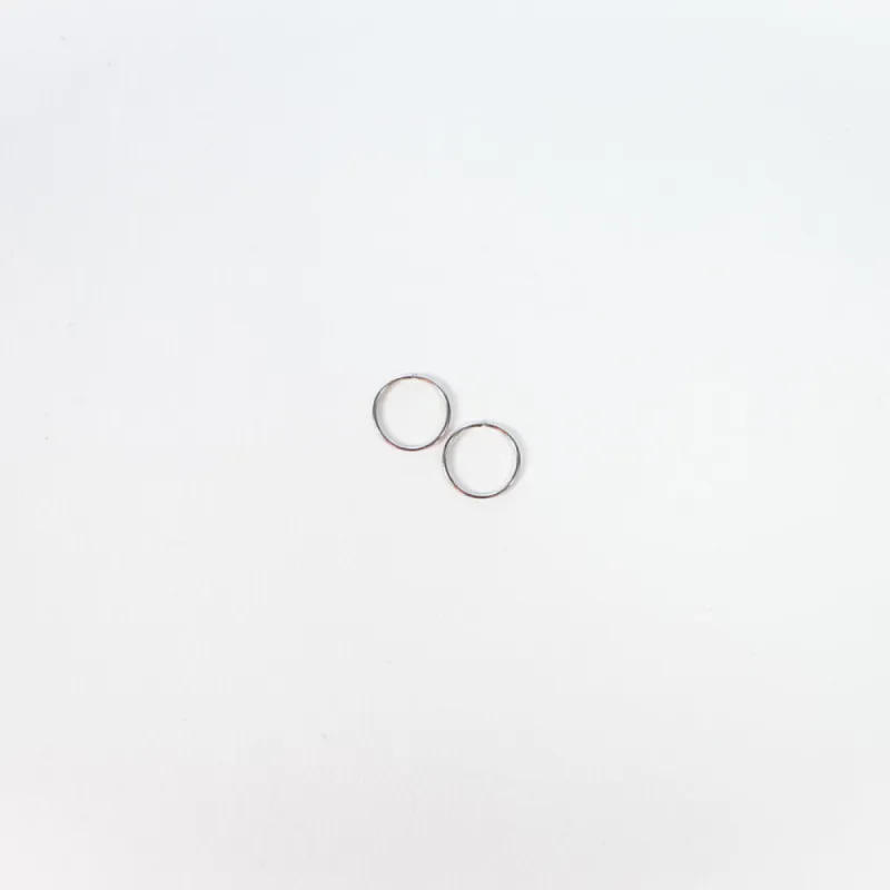 10K White Gold Hoops sold by Silver Lotus