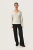 Rakel Ribbed V-Neck Pullover sold by Silver Lotus