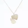 Gold Vermeil Small Heart Locket with Cubic Starbursts sold by Silver Lotus