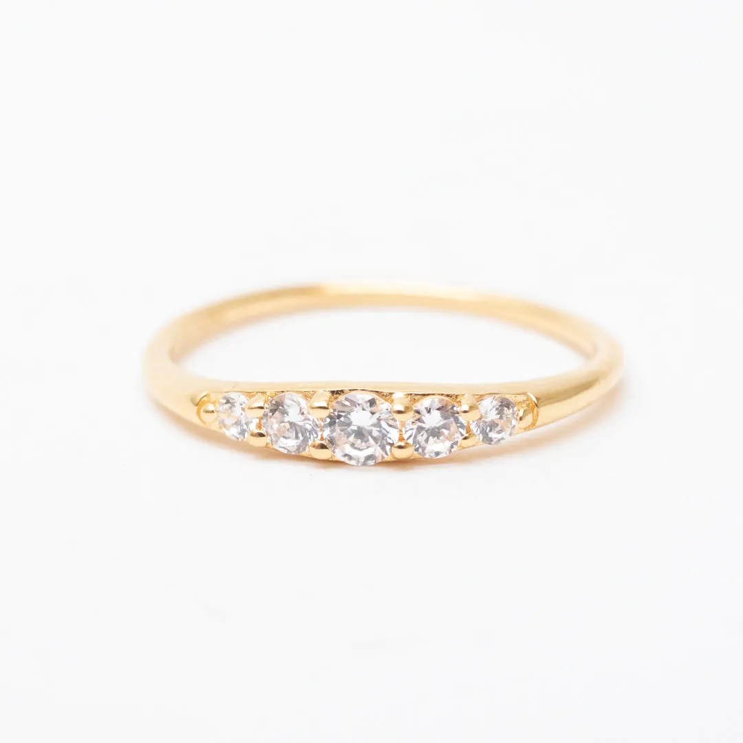 Gold Vermeil Tapered CZ Band sold by Silver Lotus product image thumbnail 3