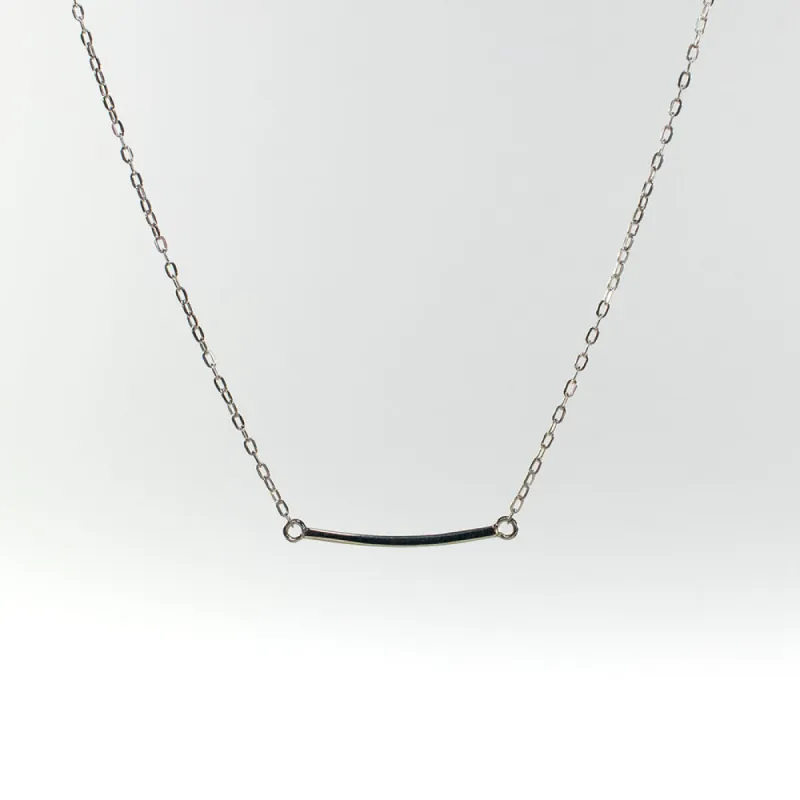 Silver Mini Curve Necklace sold by Silver Lotus