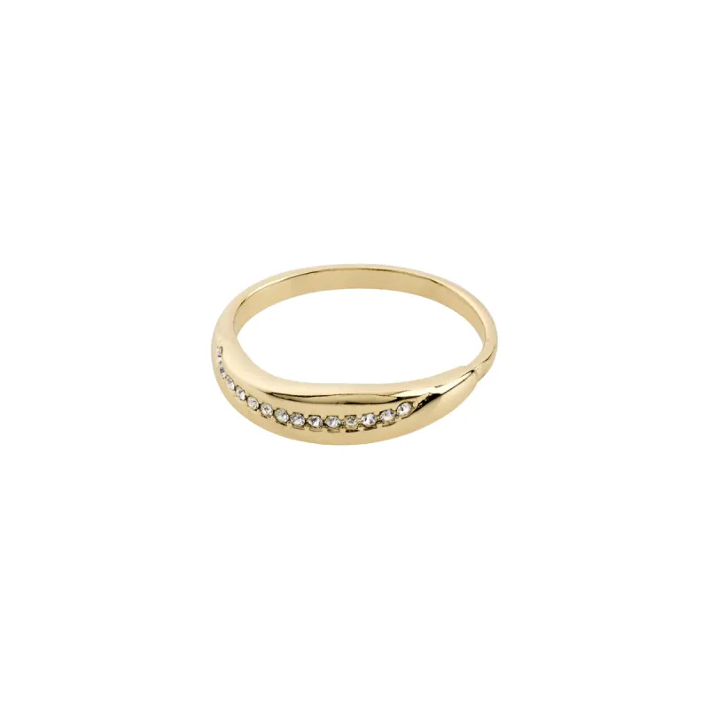 Freedom Gold Plated Crystal Ring sold by Silver Lotus