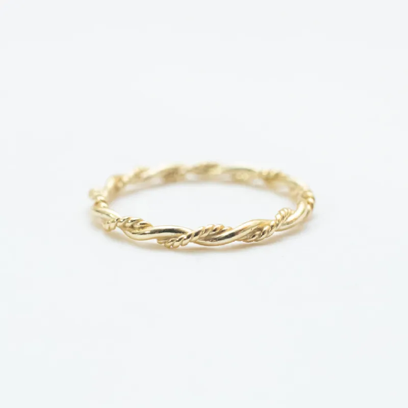 Gold Plated Double Twisted Ring sold by Silver Lotus