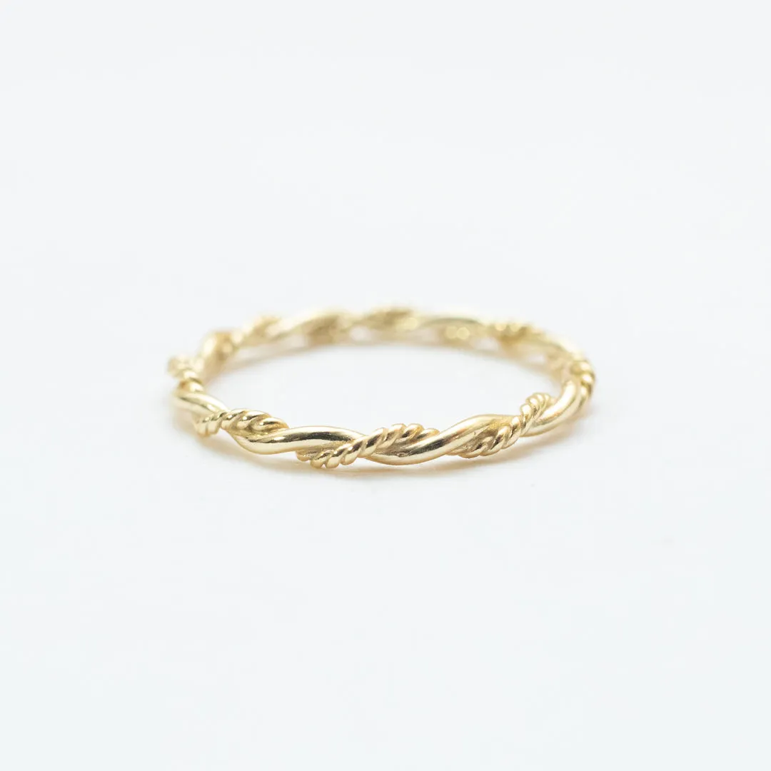 Gold Plated Double Twisted Ring sold by Silver Lotus