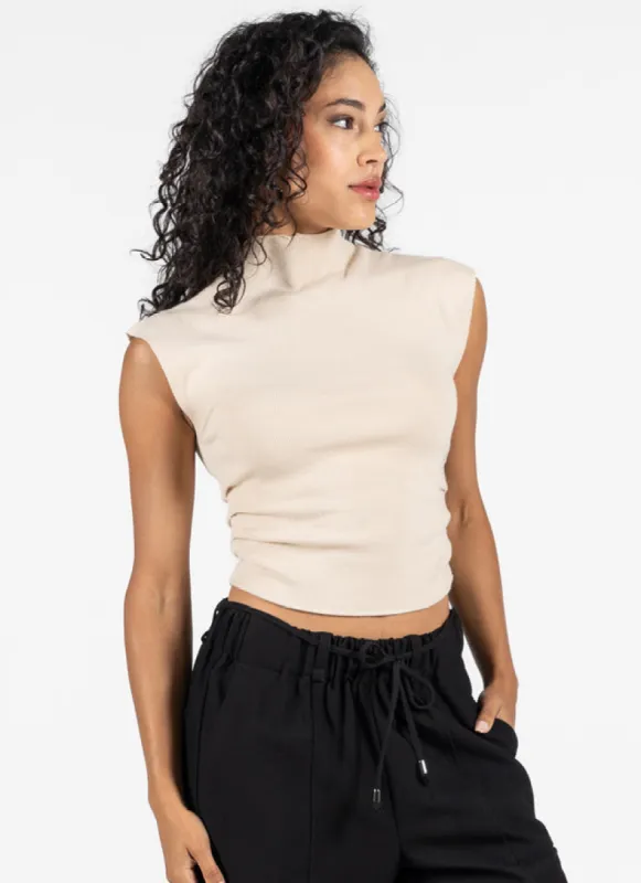 Knit Sleeveless Mock Neck Top sold by Silver Lotus