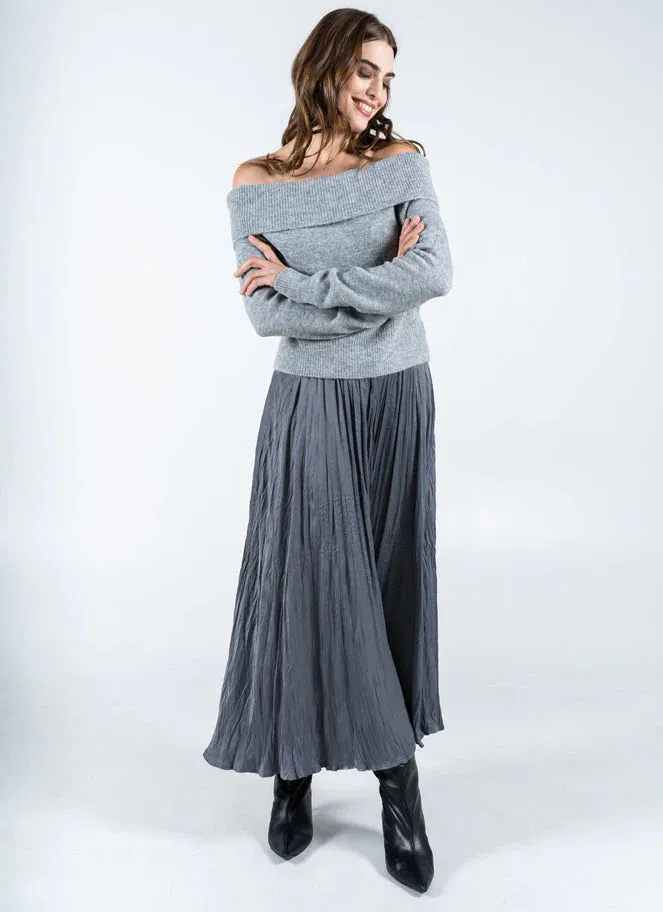 Pleated Maxi Skirt sold by Silver Lotus