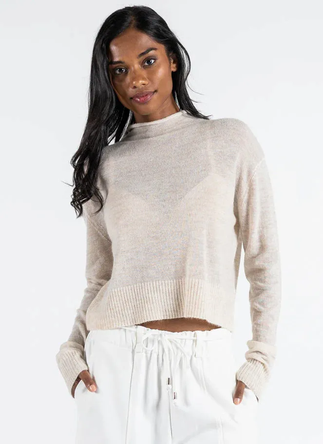 Long Sleeve Mock Neck Sweater sold by Silver Lotus