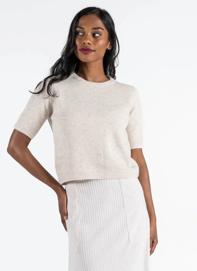 Short Sleeve Crew Neck Sweater sold by Silver Lotus