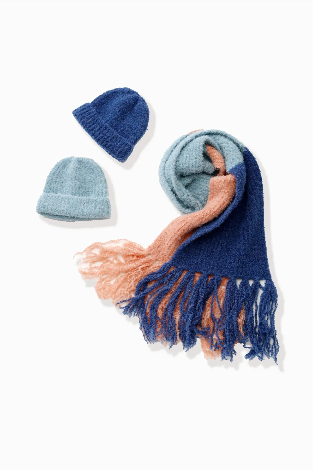 Fuzzy Color Block Beanie sold by Silver Lotus product image thumbnail 4