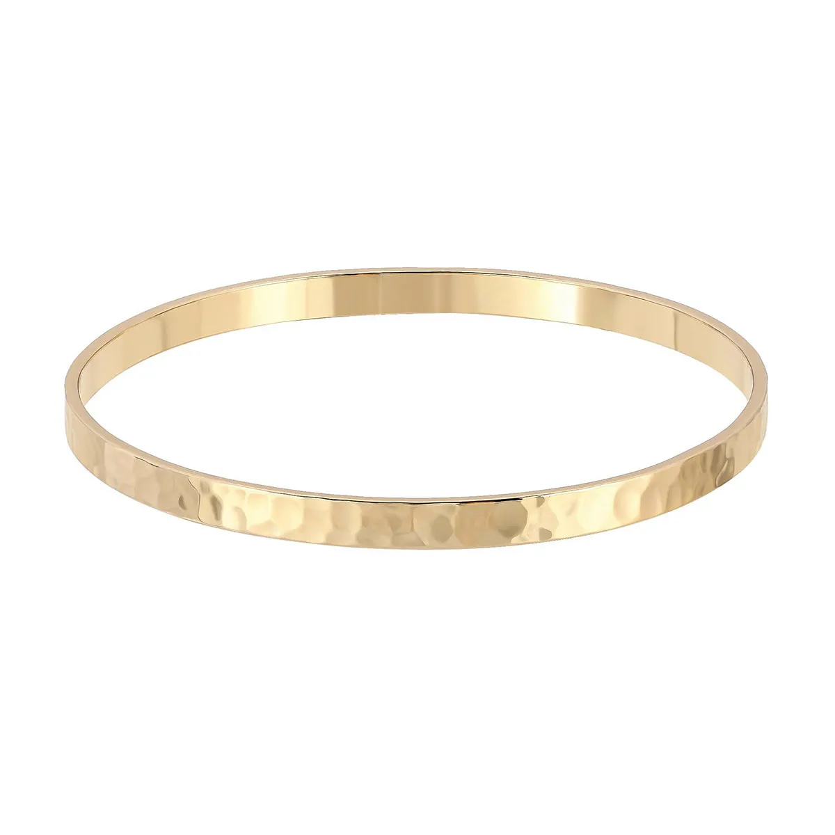 Gold Plated Hammered Bangle sold by Silver Lotus