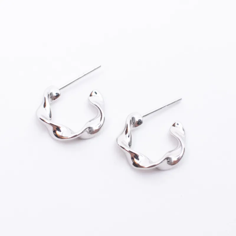 Silver Twisted Hoops sold by Silver Lotus