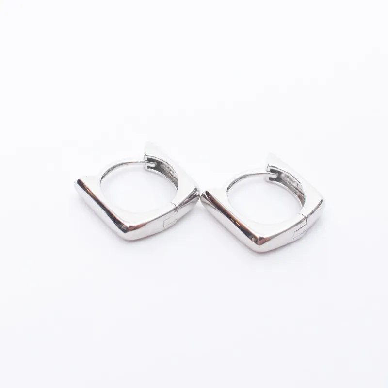 Silver Square Hoops sold by Silver Lotus