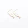 Gold Plated Mini CZ Drop Hoop Earrings sold by Silver Lotus