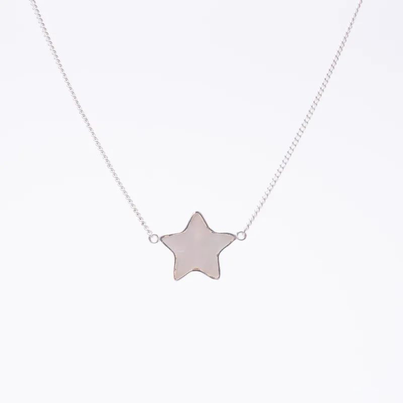Silver & Mother of Pearl Star Necklace sold by Silver Lotus