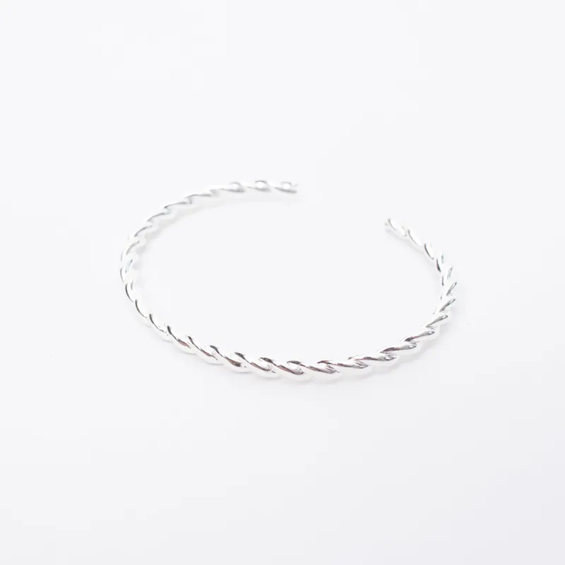 Sterling Silver Twisted Rope Open Cuff sold by Silver Lotus