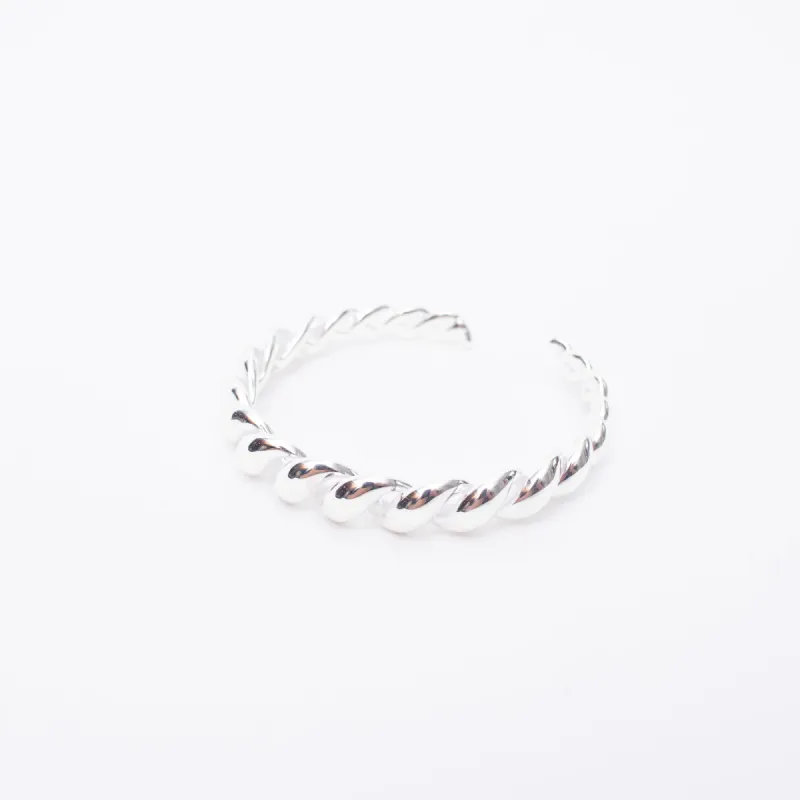 Sterling Silver Chunky Twisted Rope Open Cuff sold by Silver Lotus