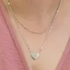 Cutout Flat Heart Necklace sold by Silver Lotus