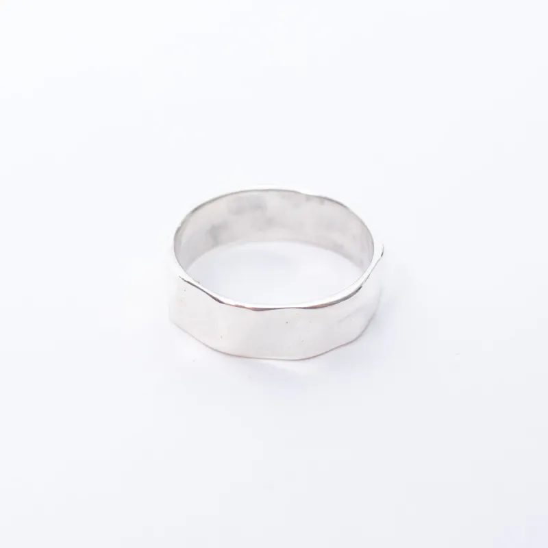 Silver Hammered Ring sold by Silver Lotus