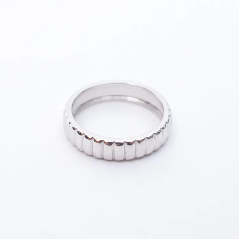 Silver Ribbed Band sold by Silver Lotus