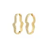 Connect Gold Plated Crystal Hoops sold by Silver Lotus